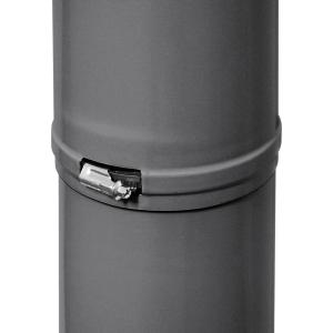 Raik Rauchrohr / Ofenrohr Emaille 150mm - Teleskoprohr Grau
