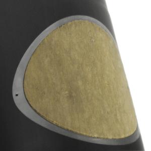 Raik Rauchrohrbogen / Ofenrohr Coltherm doppelwandig mit Isolierung, Durchmesser 150 mm, 45°, Schwarz, mit Reinigungsöffnung B-Ware