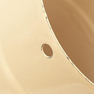 Raik Rauchrohrbogen / Ofenrohrbogen Emaille 150mm - 45° Bogen glatt Elfenbein mit Reinigungsöffnung