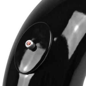 Raik Rauchrohrbogen / Ofenrohrbogen Emaille 150mm - 90° Bogen glatt Schwarz mit Reinigungsöffnung