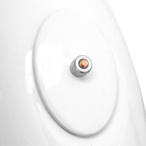 Raik Rauchrohrbogen / Ofenrohrbogen Emaille 150mm - 90° Bogen glatt Weiß mit Reinigungsöffnung