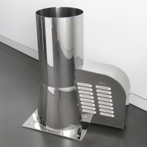 Rauchgasventilator / Exhauster 200 mm mit Bodenplatte