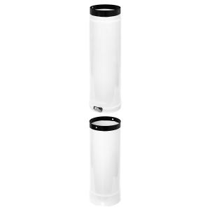 Raik Rauchrohr / Ofenrohr Emaille 120mm - Länge 500mm Teleskoprohr Weiß