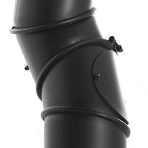 Raik Rauchrohrbogen / Ofenrohr 250mm - Multibogen schwarz