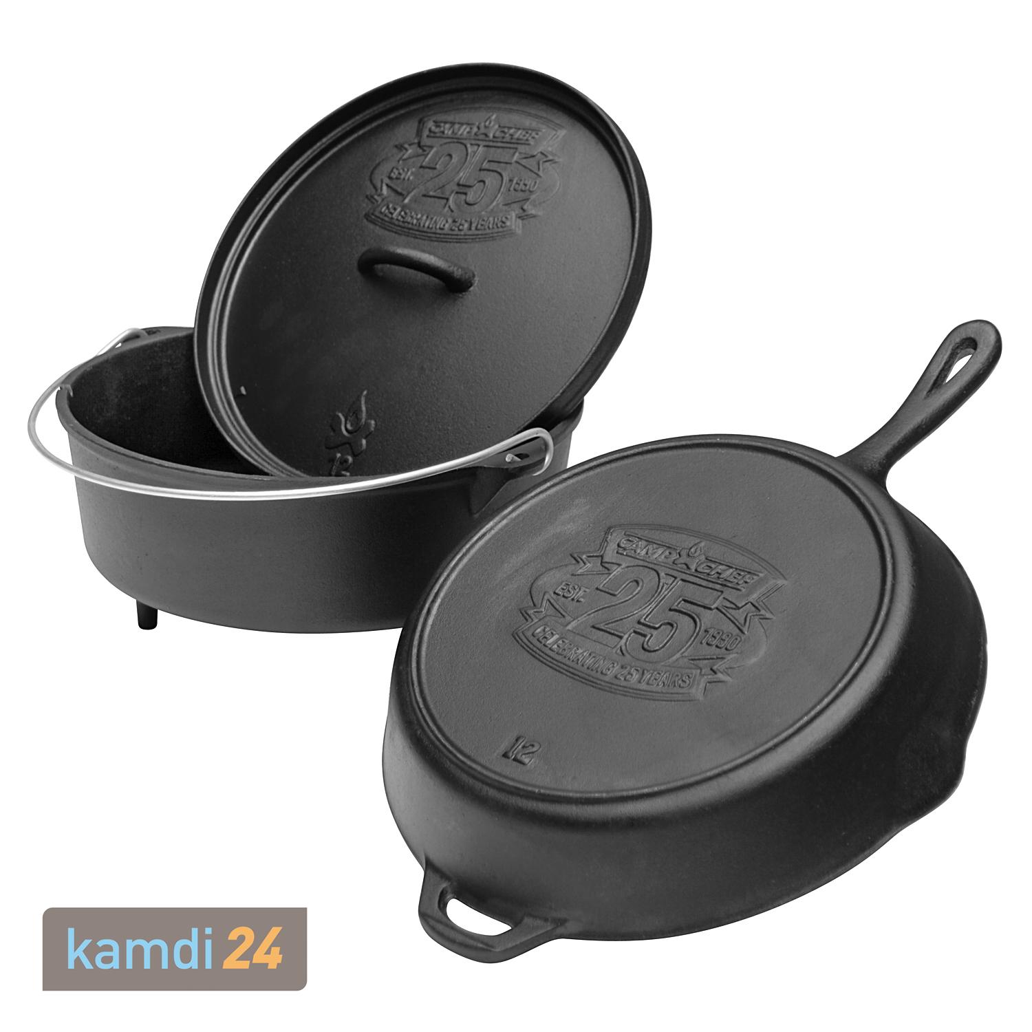 Camp Chef National Parks Cast Iron Set (12 in Dutch Oven, 12 in