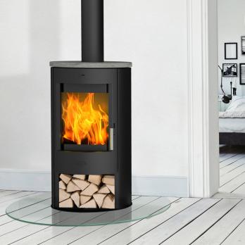 Stahl Isola Schwarz Fireplace Dauerbrandofen kaufen im kamdi24-Shop |