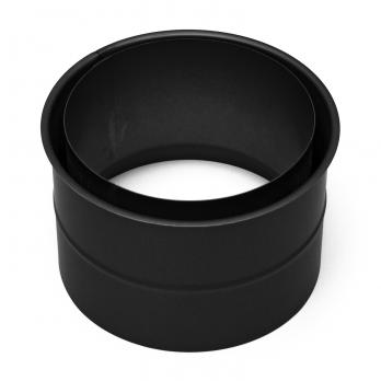 Rauchrohr / Ofenrohrabdeckung schwarz, Blindkappe, Ø 180 mm