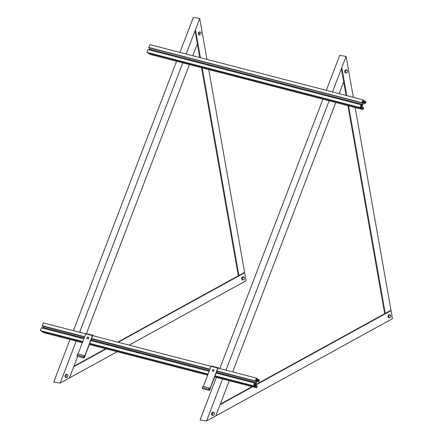 Sunex Flachdachmontageset für 1 Flachkollektor AMP 2.0