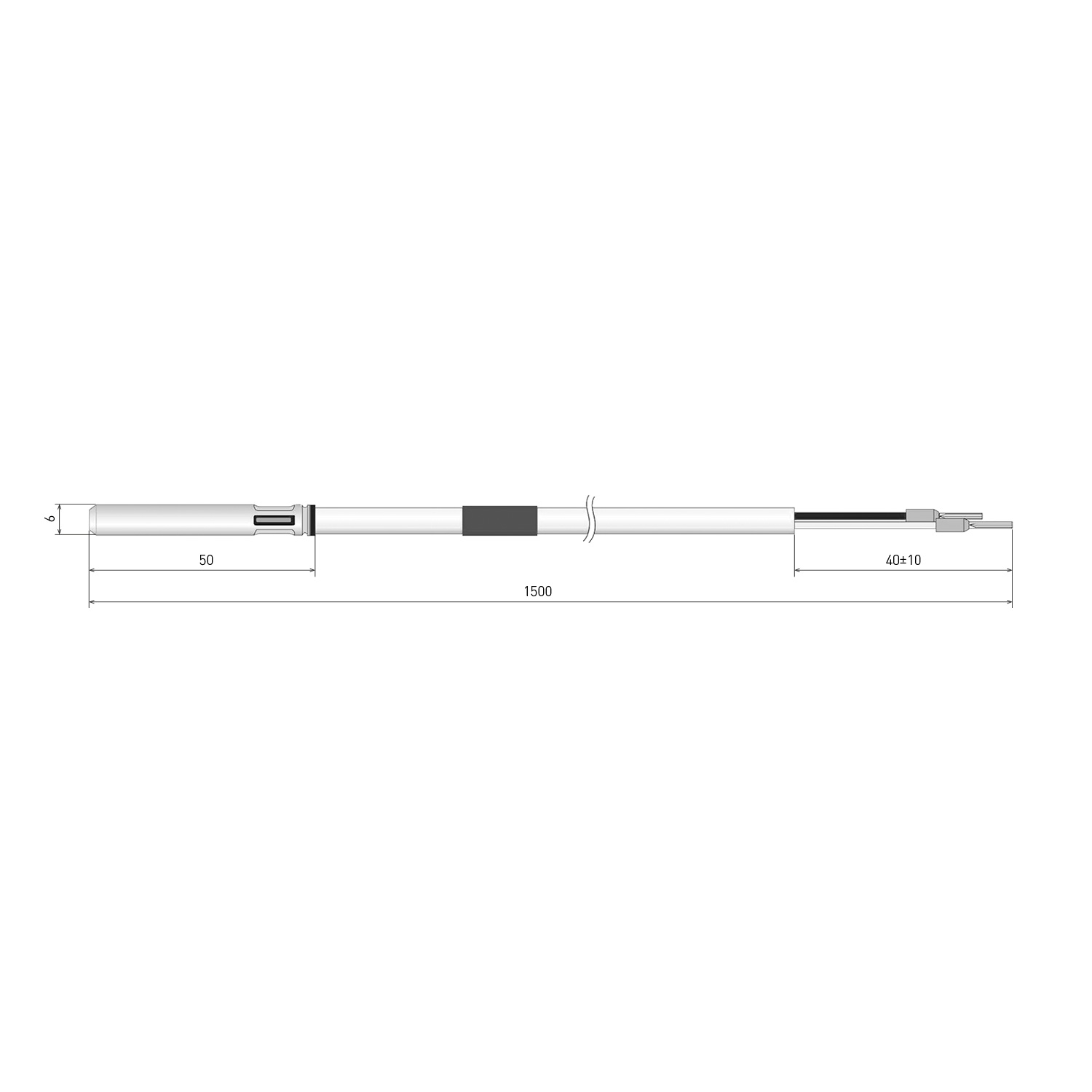 RESOL Temperatursensor FKP6 1,5 m Silikonleitung, Temperaturbereich -50°C bis +180°C