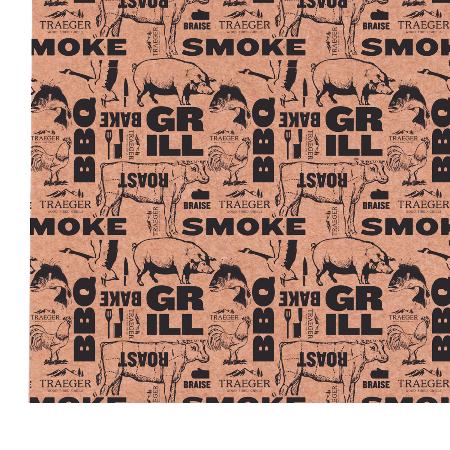 Traeger X Oren Pink BBQ Butcher Papier Rolle