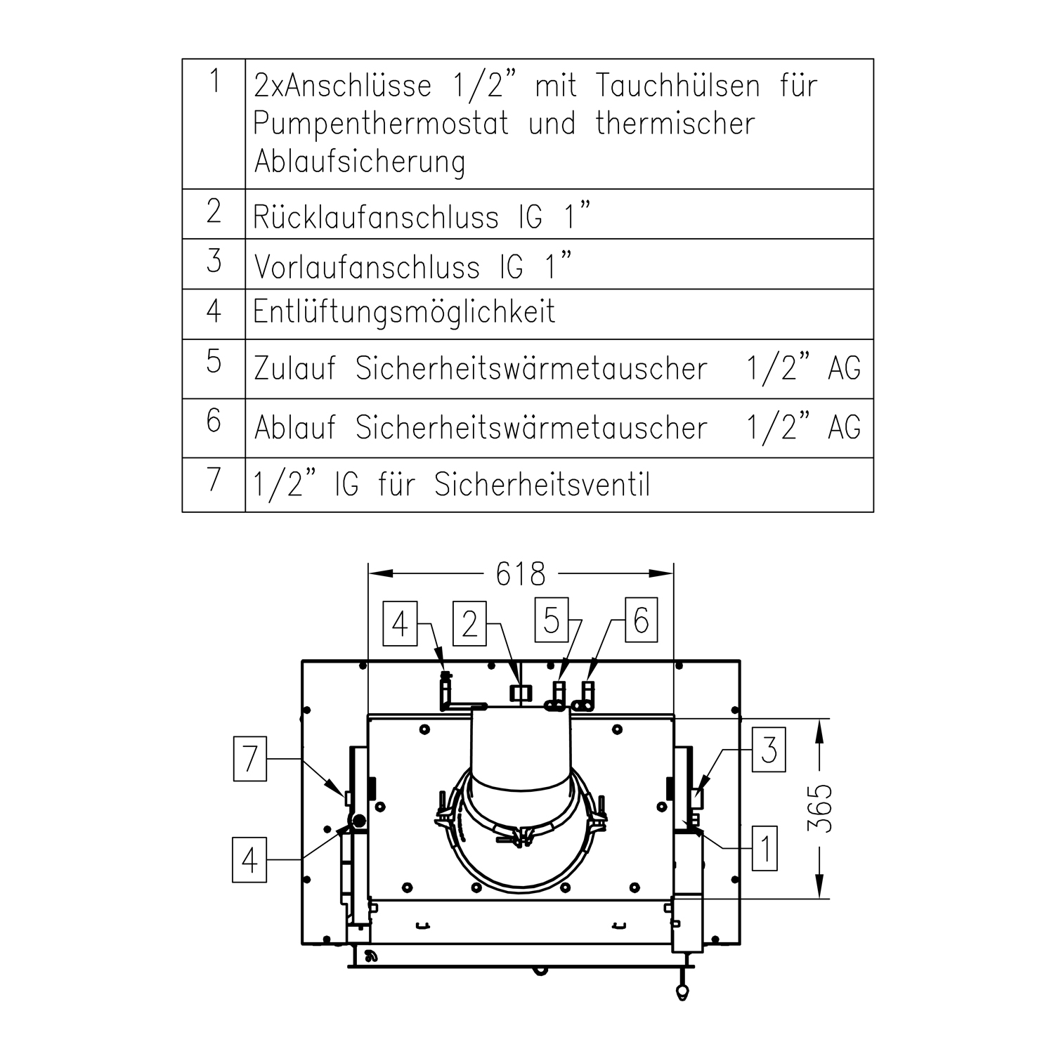 Spartherm Varia 1V H2O XXL 15 kW wasserführender Kamineinsatz links