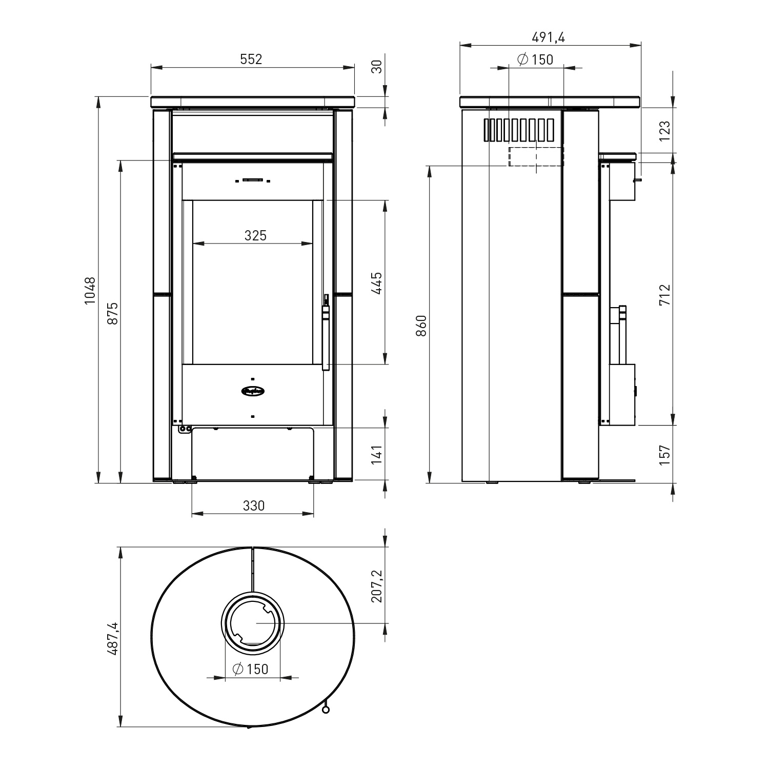 Fireplace Elite Zamora Kaminofen Speckstein