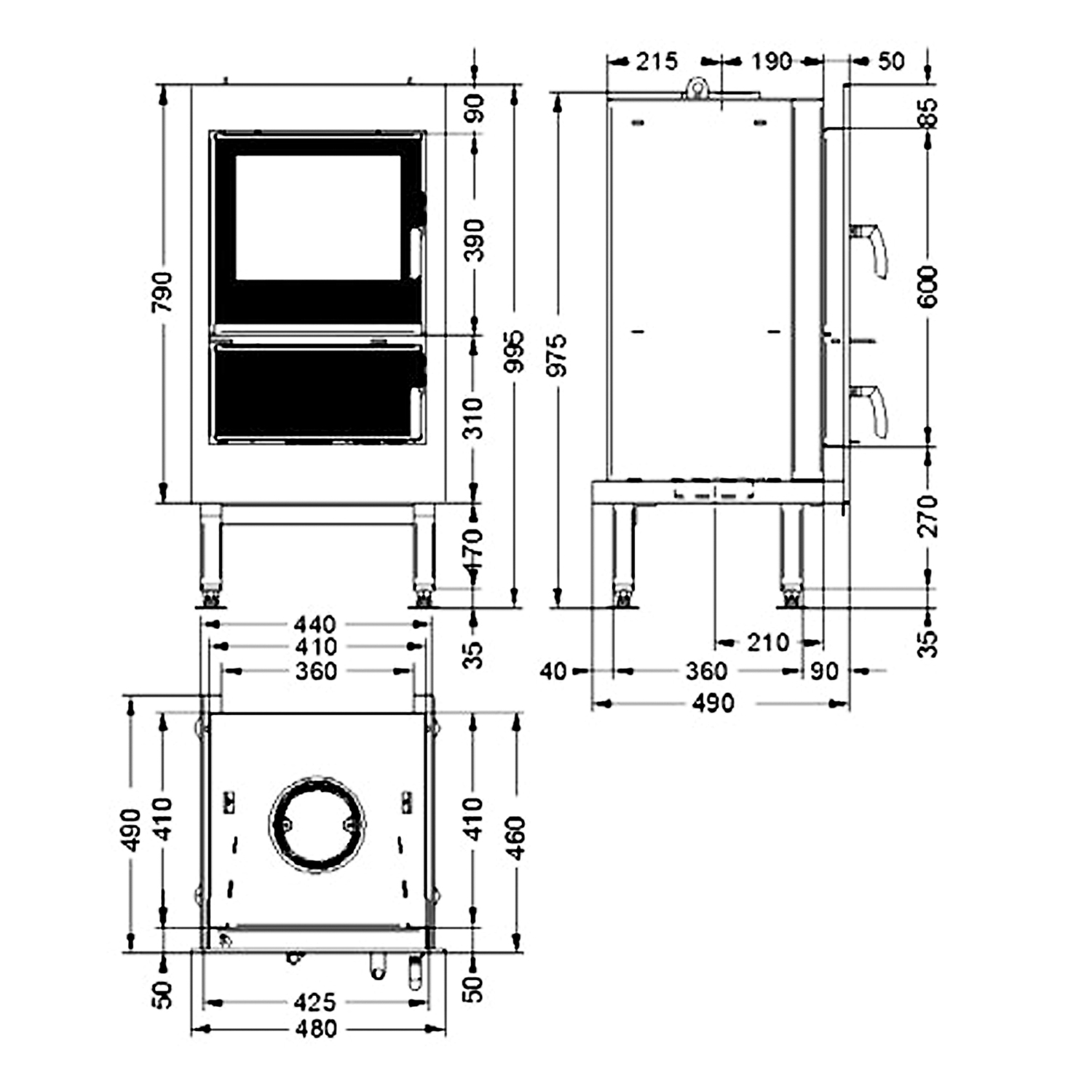 Spartherm Renova C-44 Kamineinsatz links