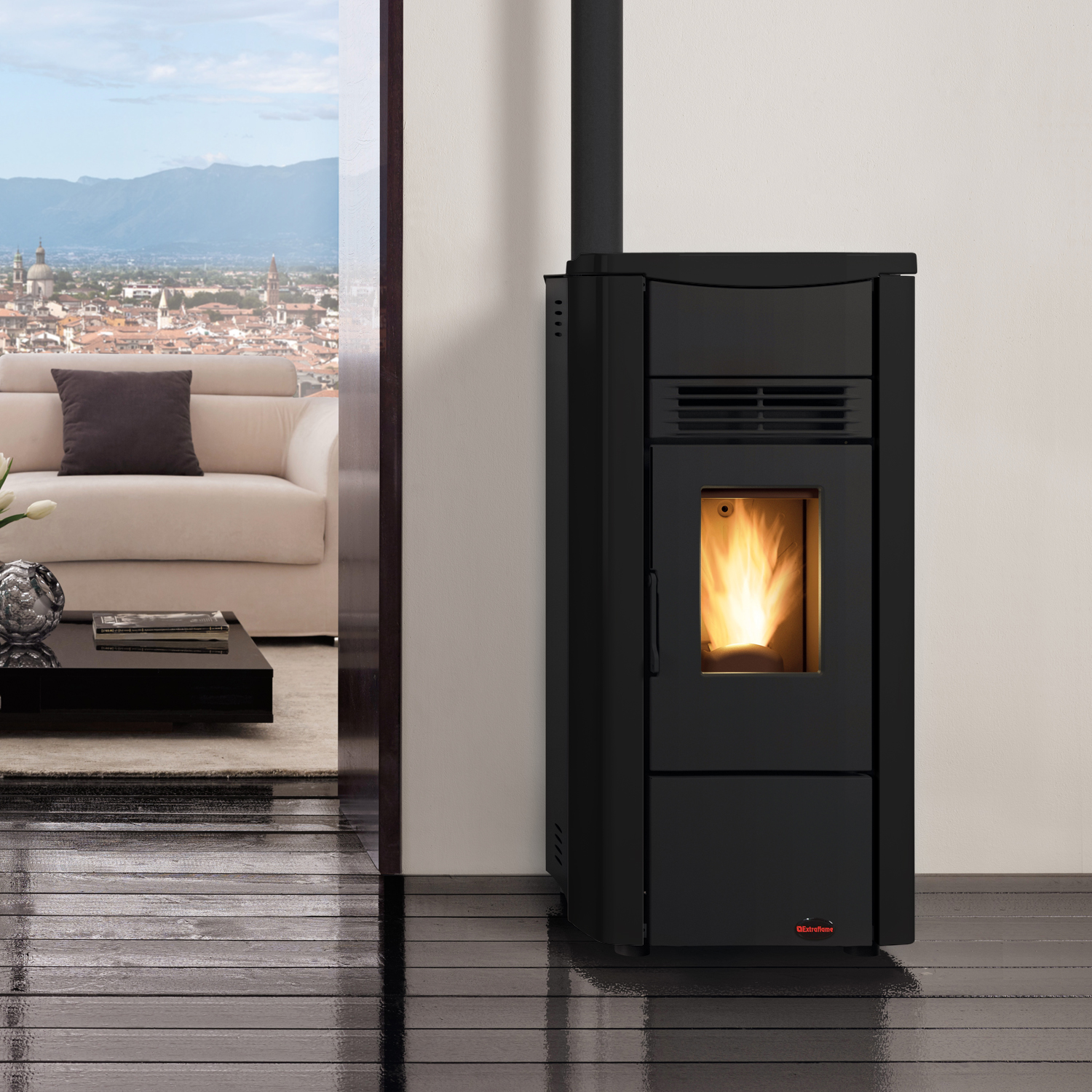 Extraflame Giusy EVO 2.0 Pelletofen Schwarz