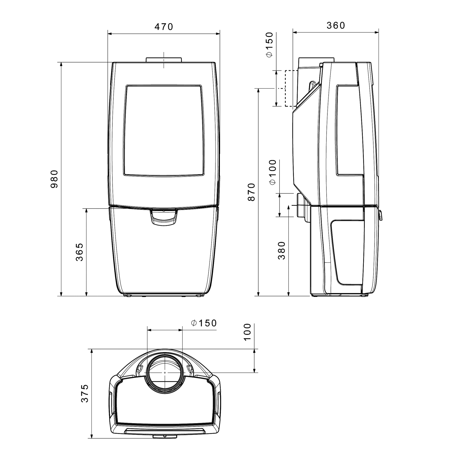 Dovre Sense 203 Kaminofen Gusseisen Schwarz