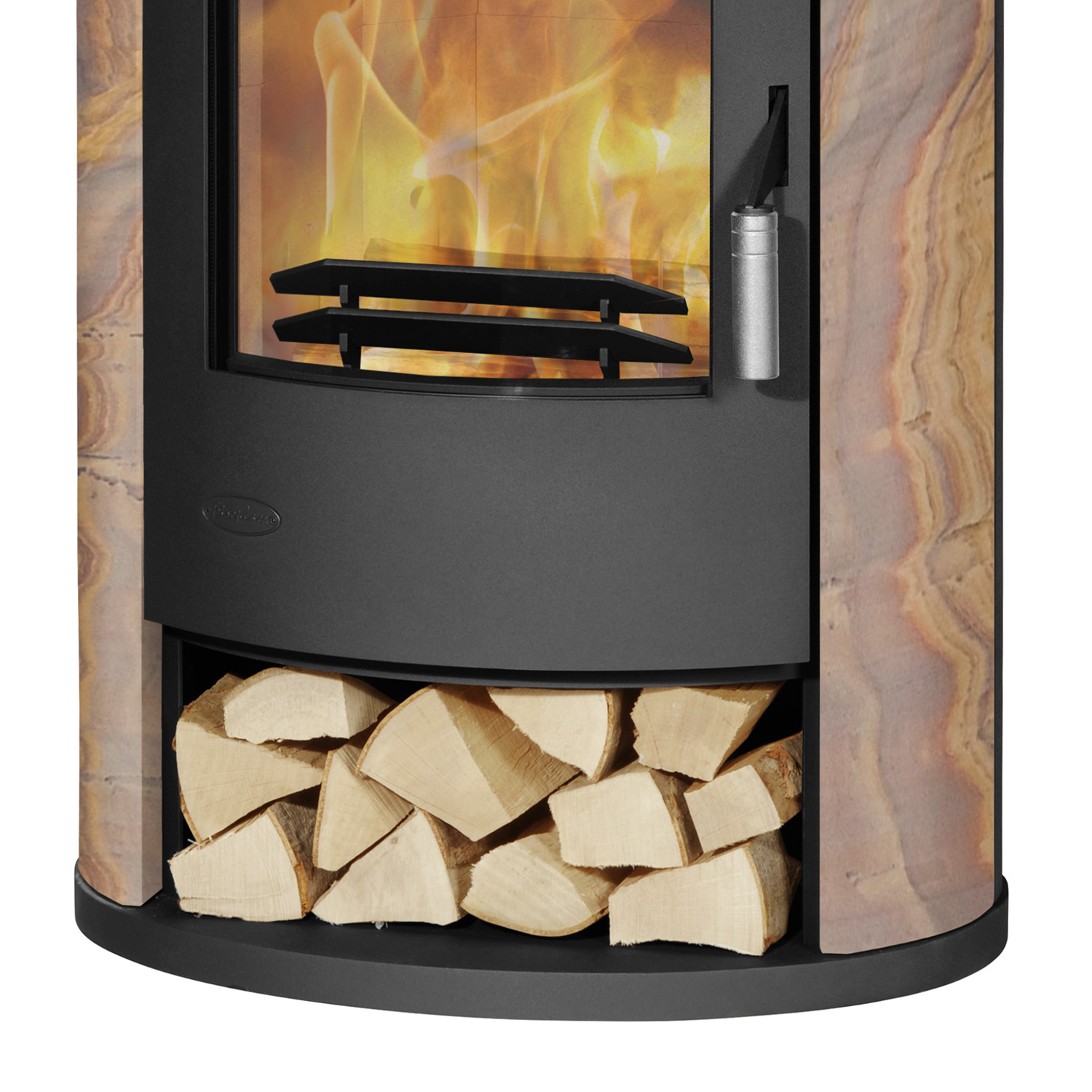 Fireplace Alicante Kaminofen Stahl Schwarz | Loticstone Sandstein