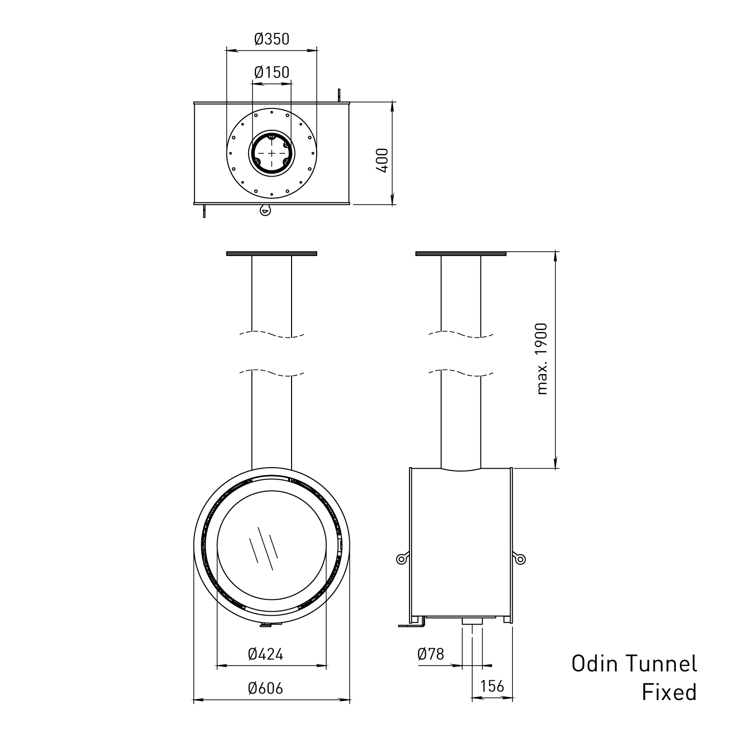 Spartherm Odin Tunnel Kaminofen + 1 m³ Kaminholz gratis