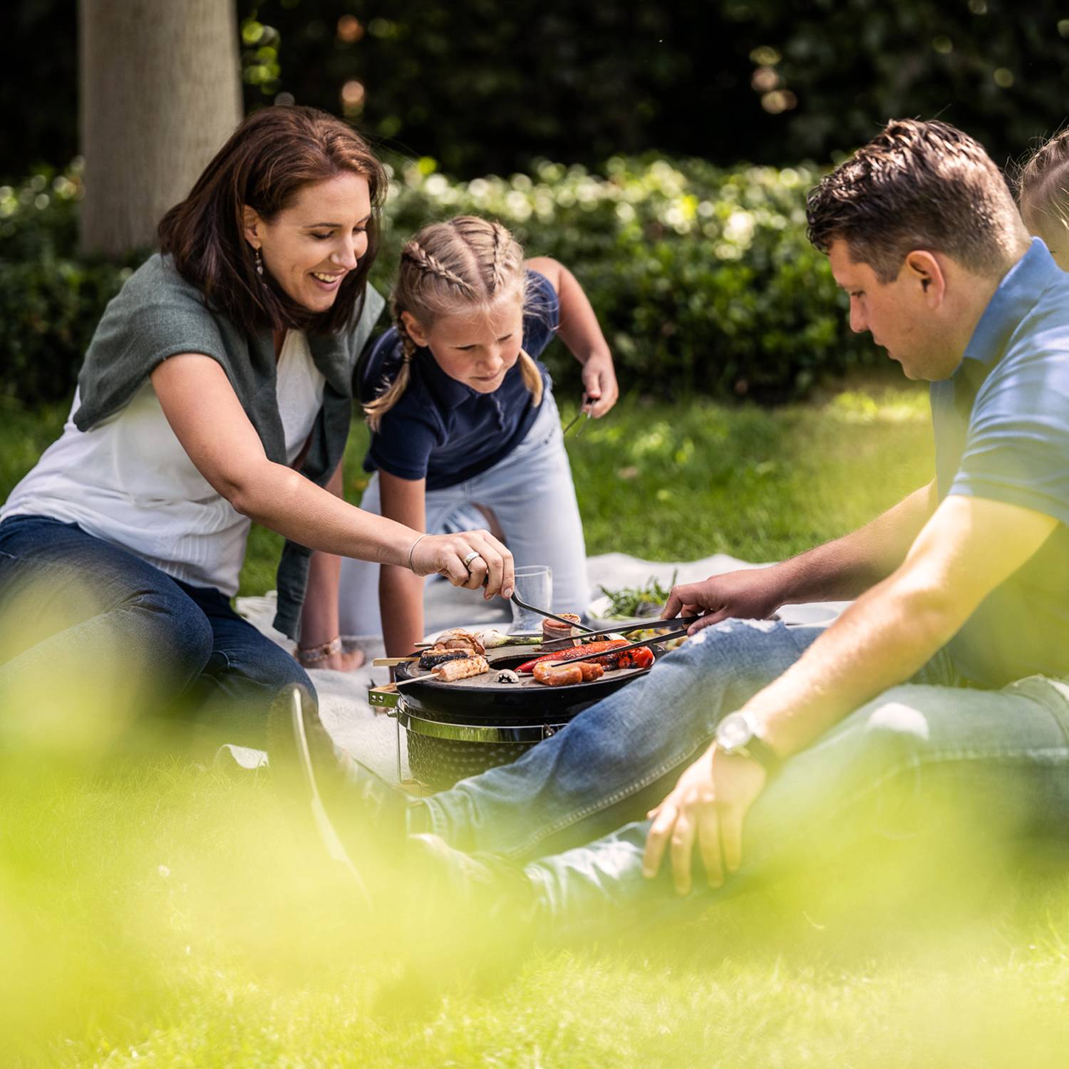 Yakiniku Grillpinzette gebogen für Kamado und Shichirin Grill