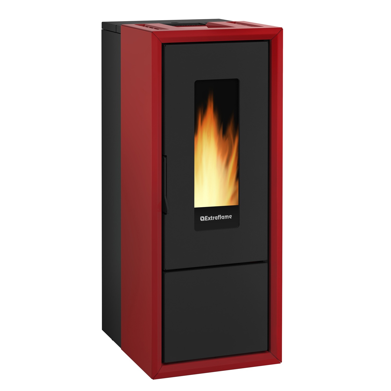 Extraflame Evolution Line Ella Pelletofen Bordeaux + 450 kg Pellets gratis