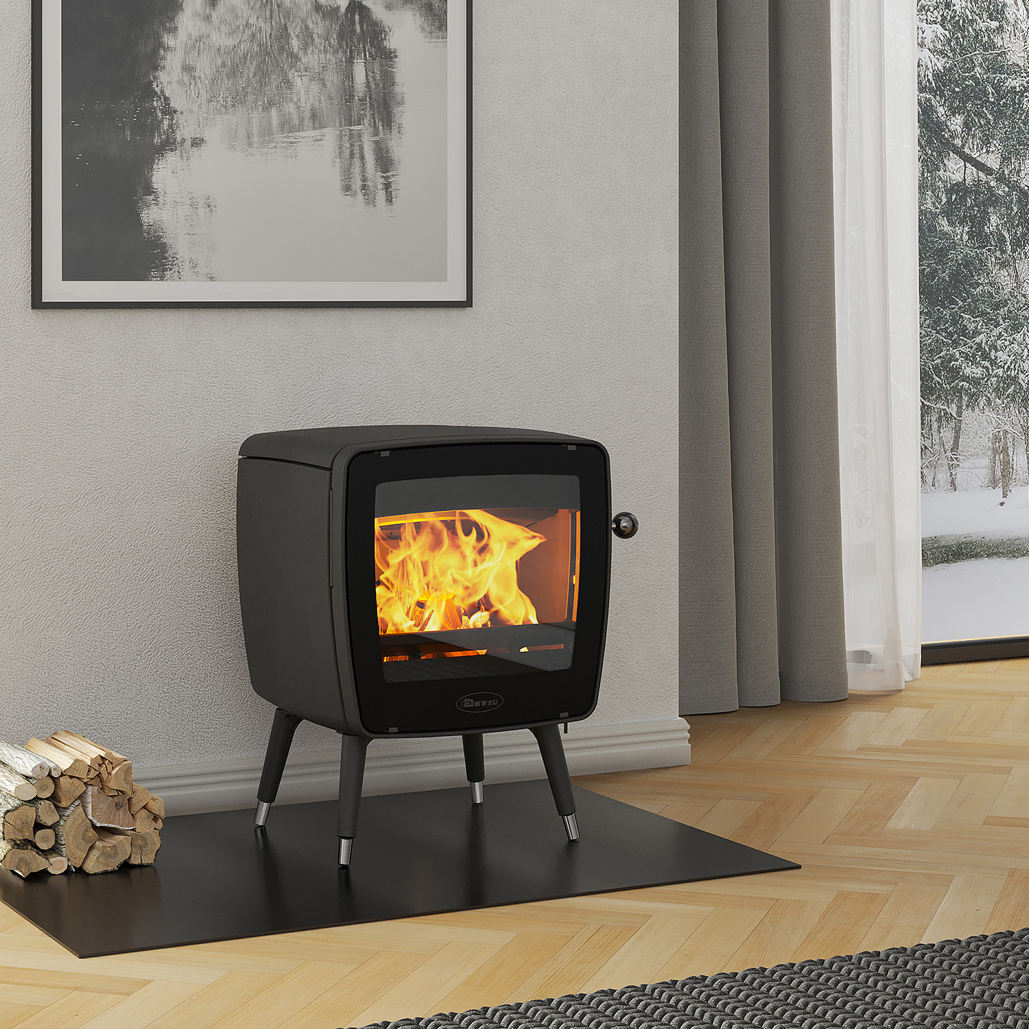 Dovre Vintage 35 Kaminofen Gusseisen Schwarz