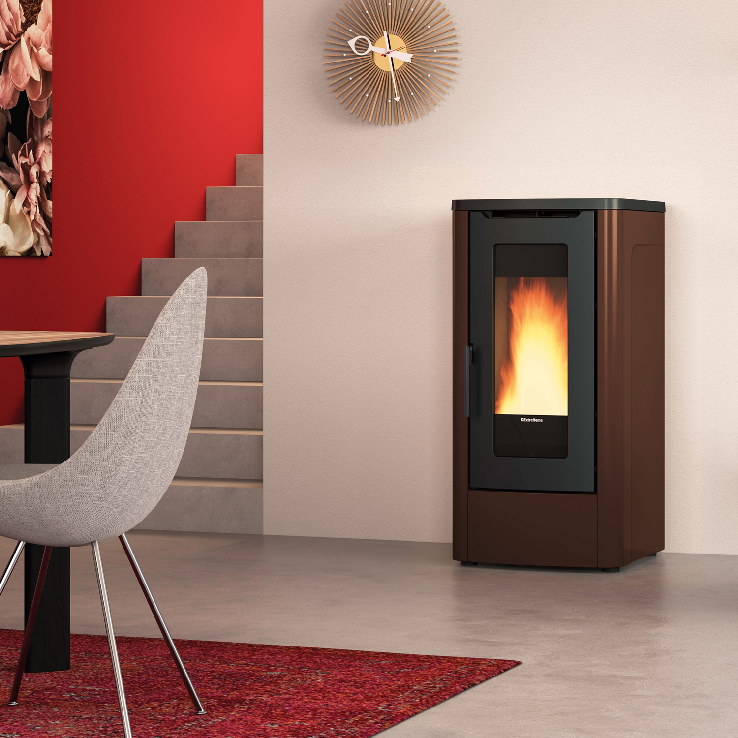 Extraflame Dahiana VFS Pelletofen Stahl Bronze