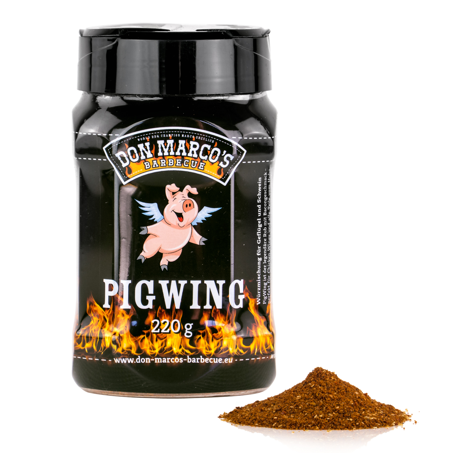 Don Marco´s Rub-Set: Cherry Bomb, Mafia Coffee, PigWing® Seasoning, Carolina Mustard & King Cacao