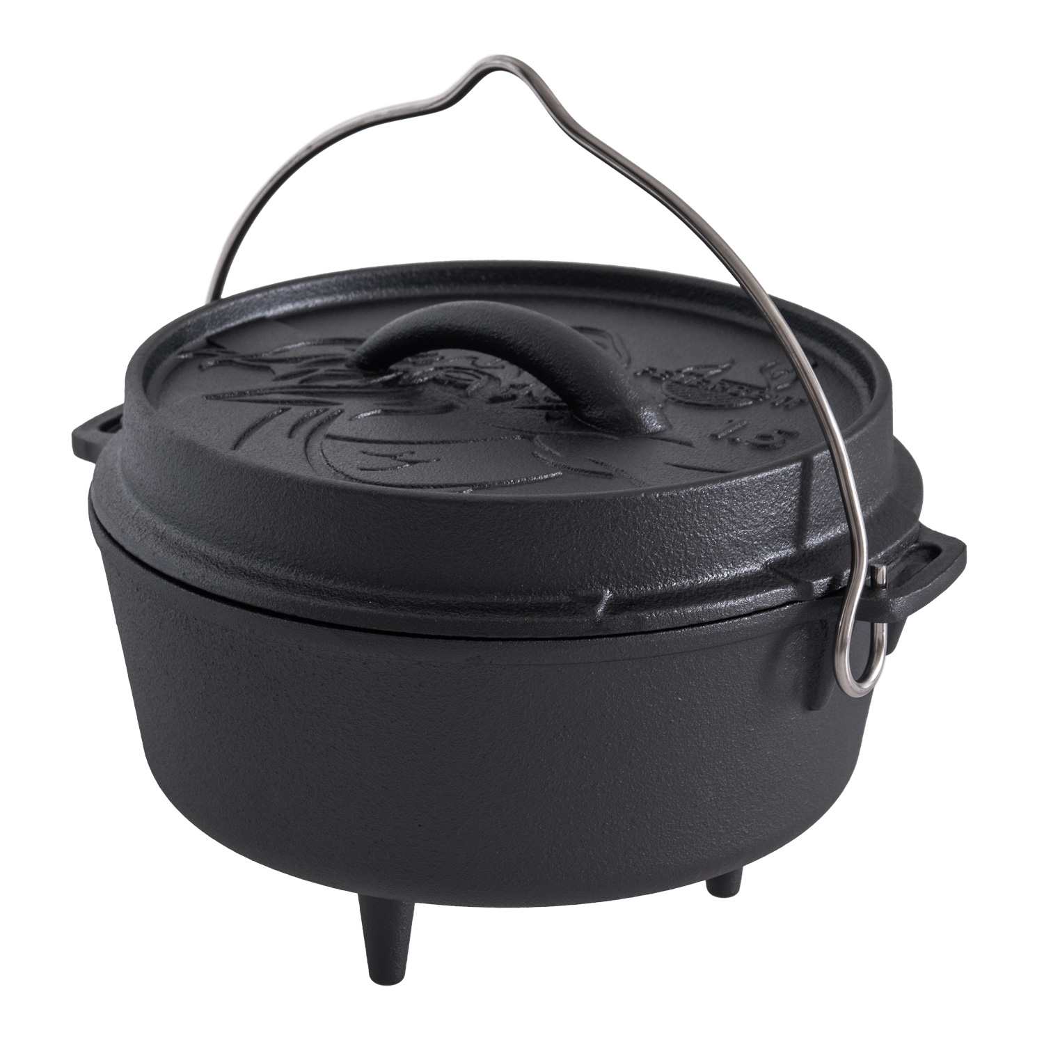 FEUERGOTT Dutch Oven 1,5 l mit Füßen