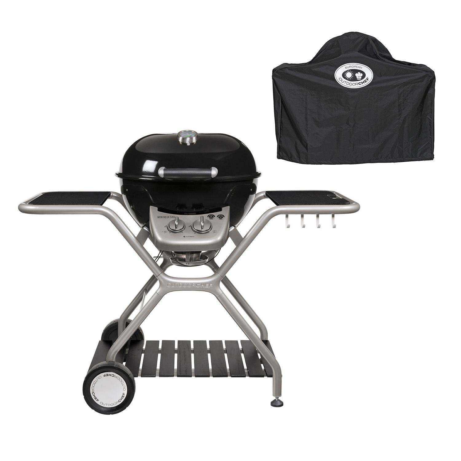 Outdoorchef Montreux 570 G Granit Gas-Kugelgrill inkl. Abdeckhaube