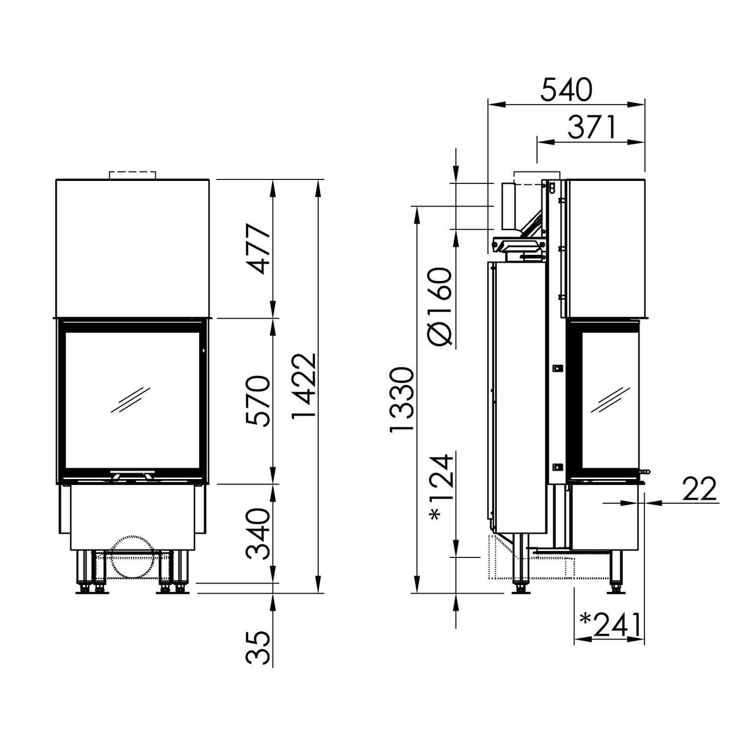 Spartherm Speedy Ph-4S Kamineinsatz rund