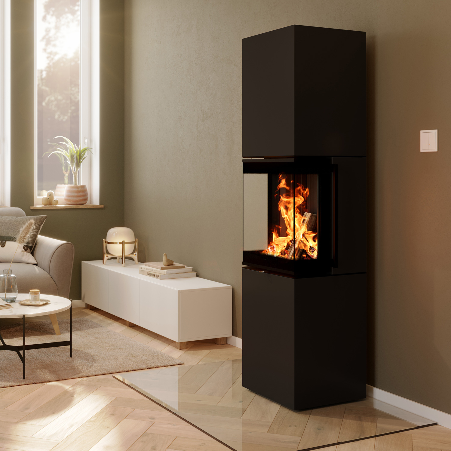 Spartherm Trico L Kaminofen Nero