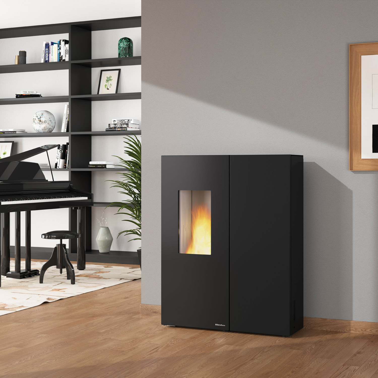 Extraflame Prestige Line Sharon Plus Pelletofen Stahl Schwarz