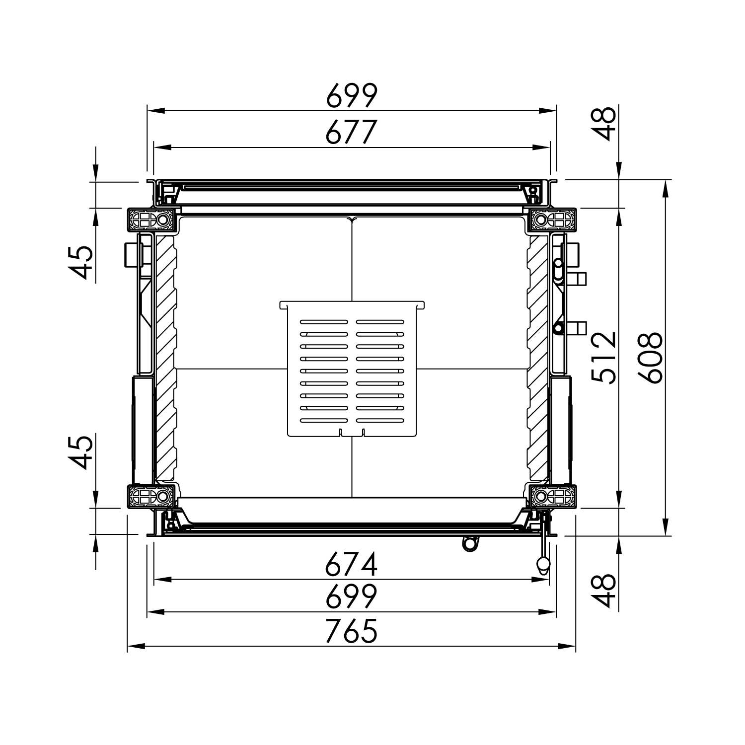 Spartherm Varia FD H2O 10 kW wasserführender Kamineinsatz links