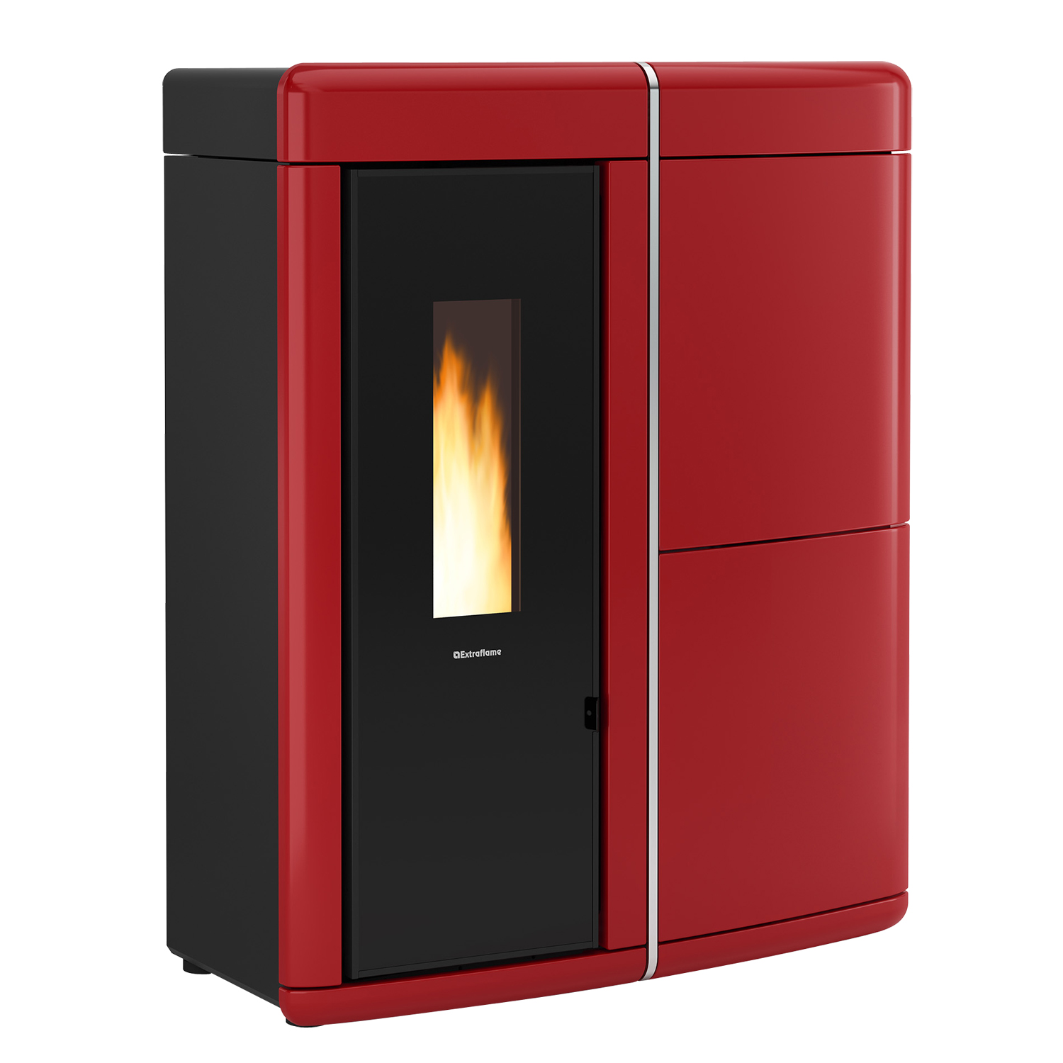 Extraflame Evolution Line Evelyne Idro Wasserführender Pelletofen Majolika Bordeaux