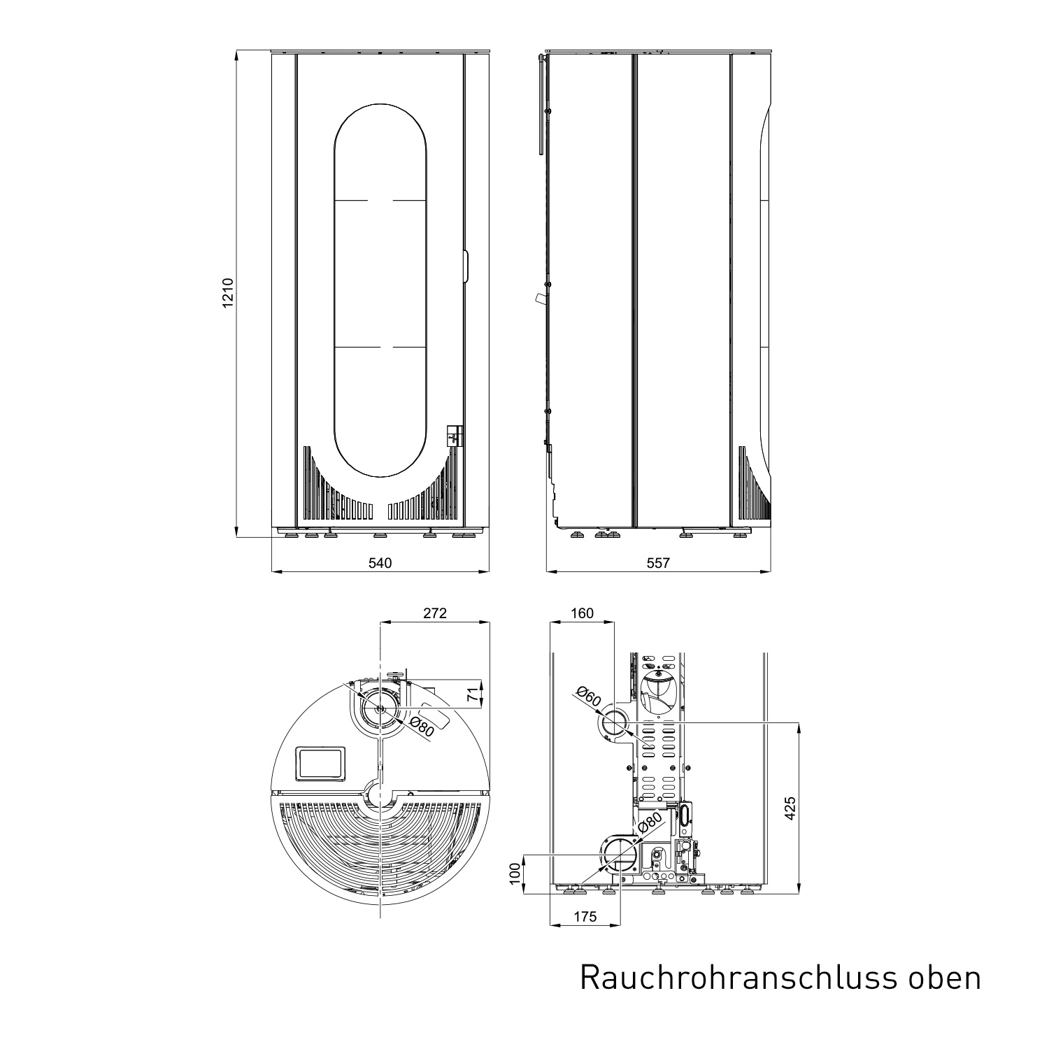 Haas+Sohn HSP 4.0 F3-06 RLU Pelletofen Weiß