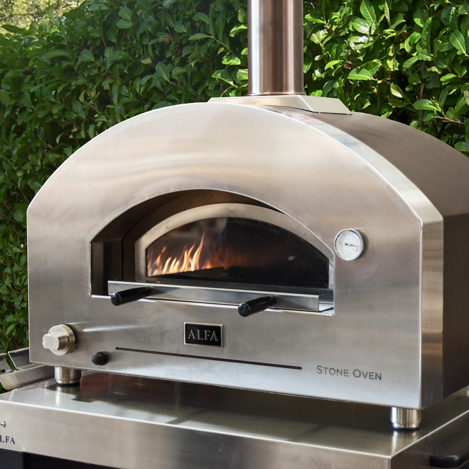 Alfa Forni Stone Oven Gas-Pizzaofen Kupfer ohne Unterbau