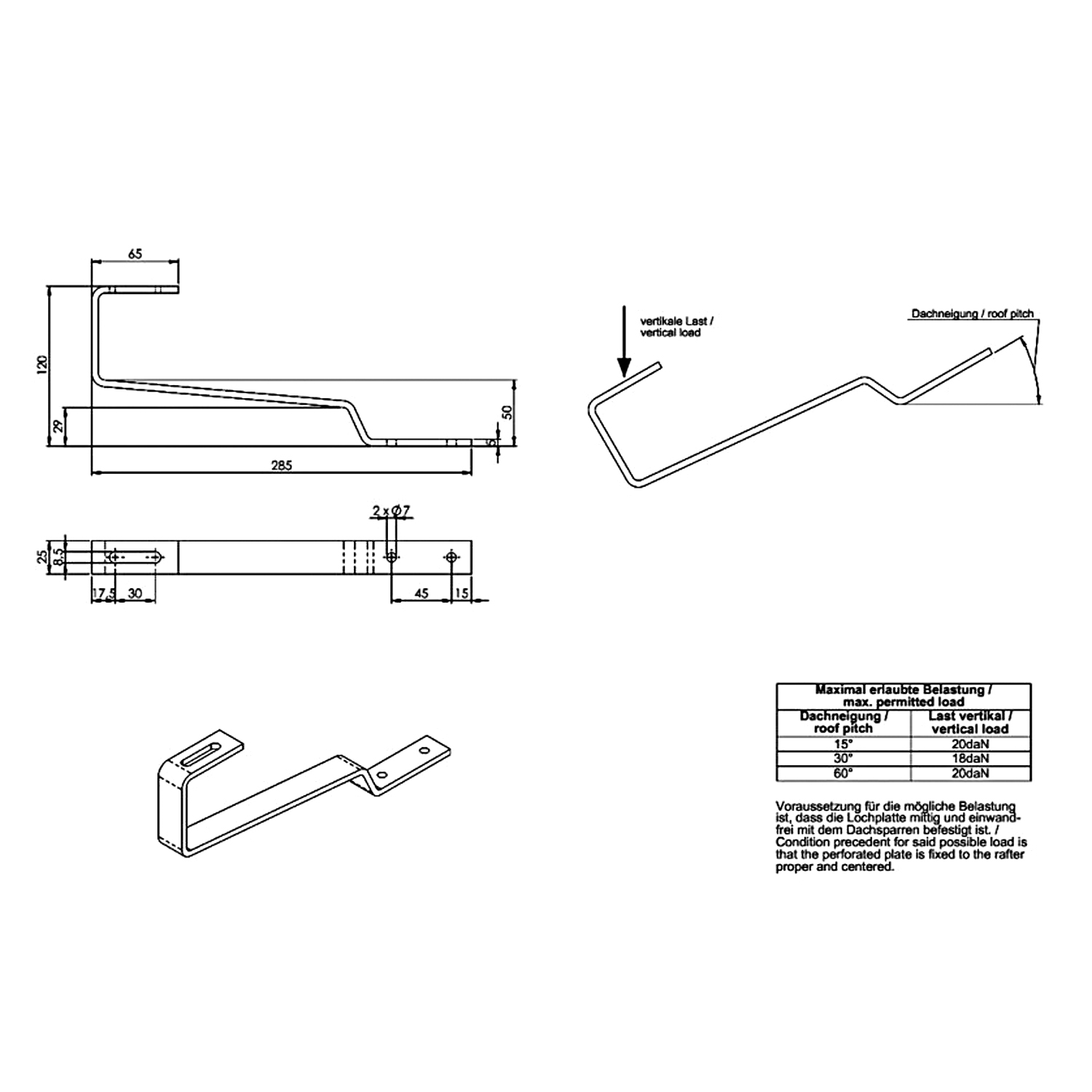 Dachhaken-Set Edelstahl Biberschwanz 4