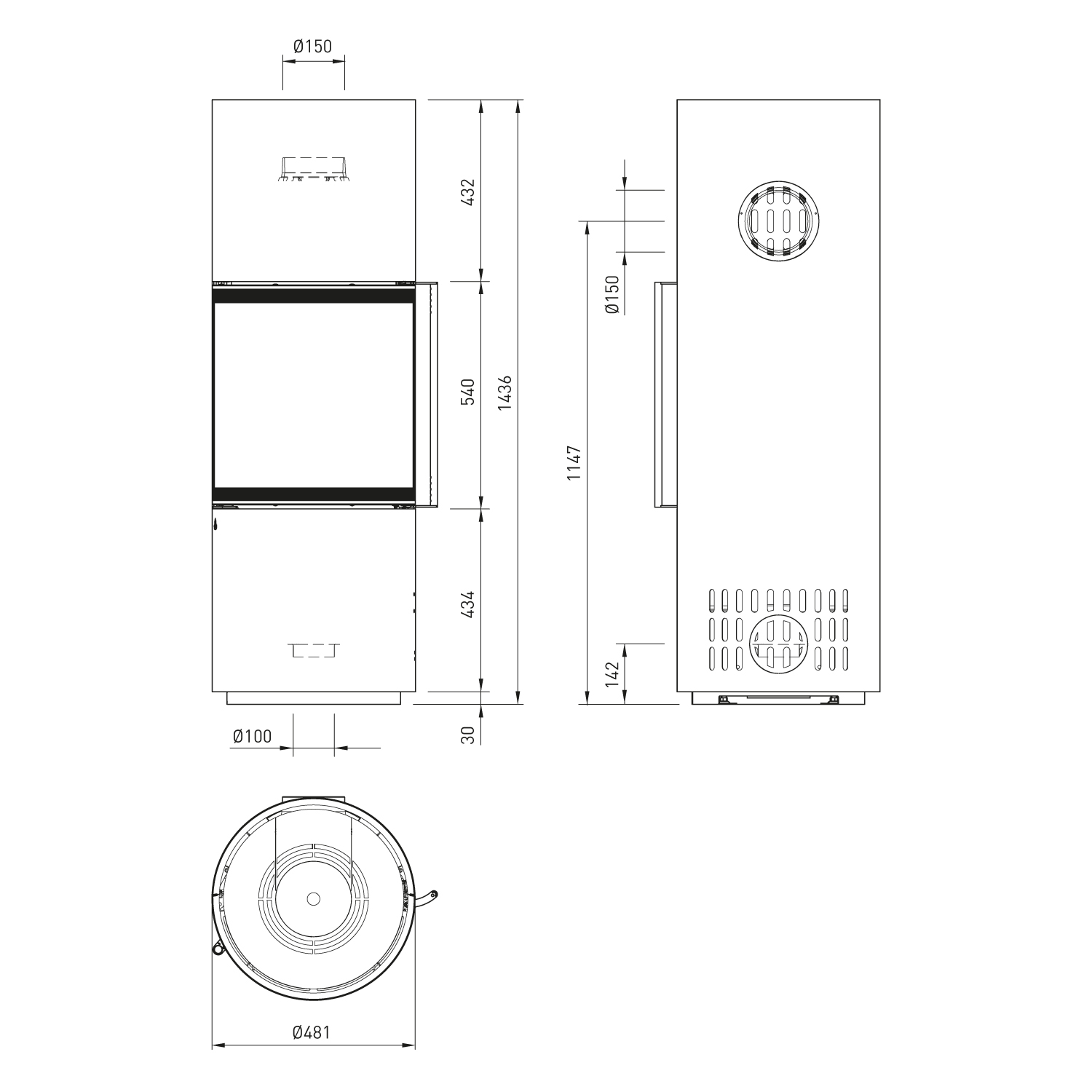 Spartherm Passo S Kaminofen Nero