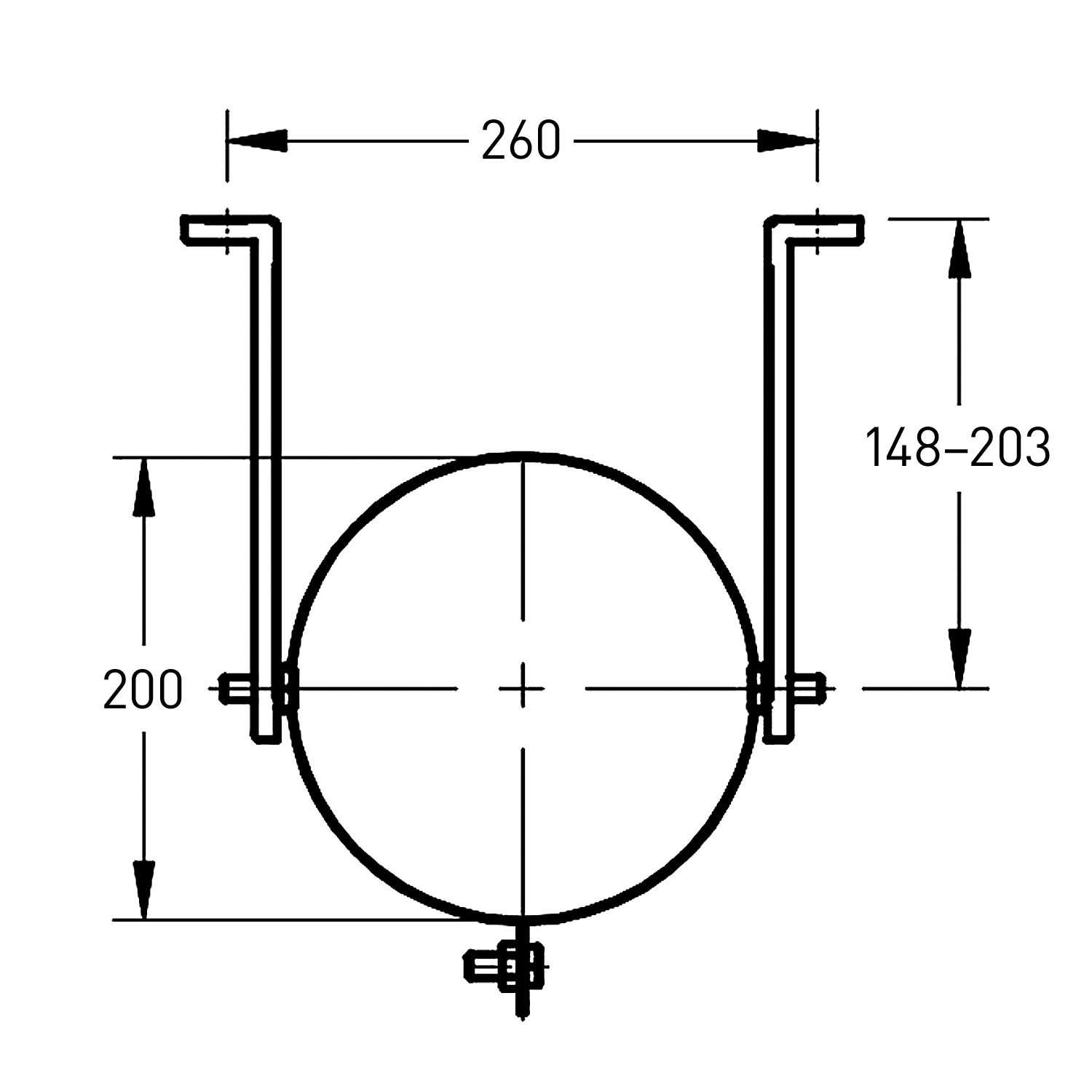 Trimline CC Befestigungsschelle 130-200