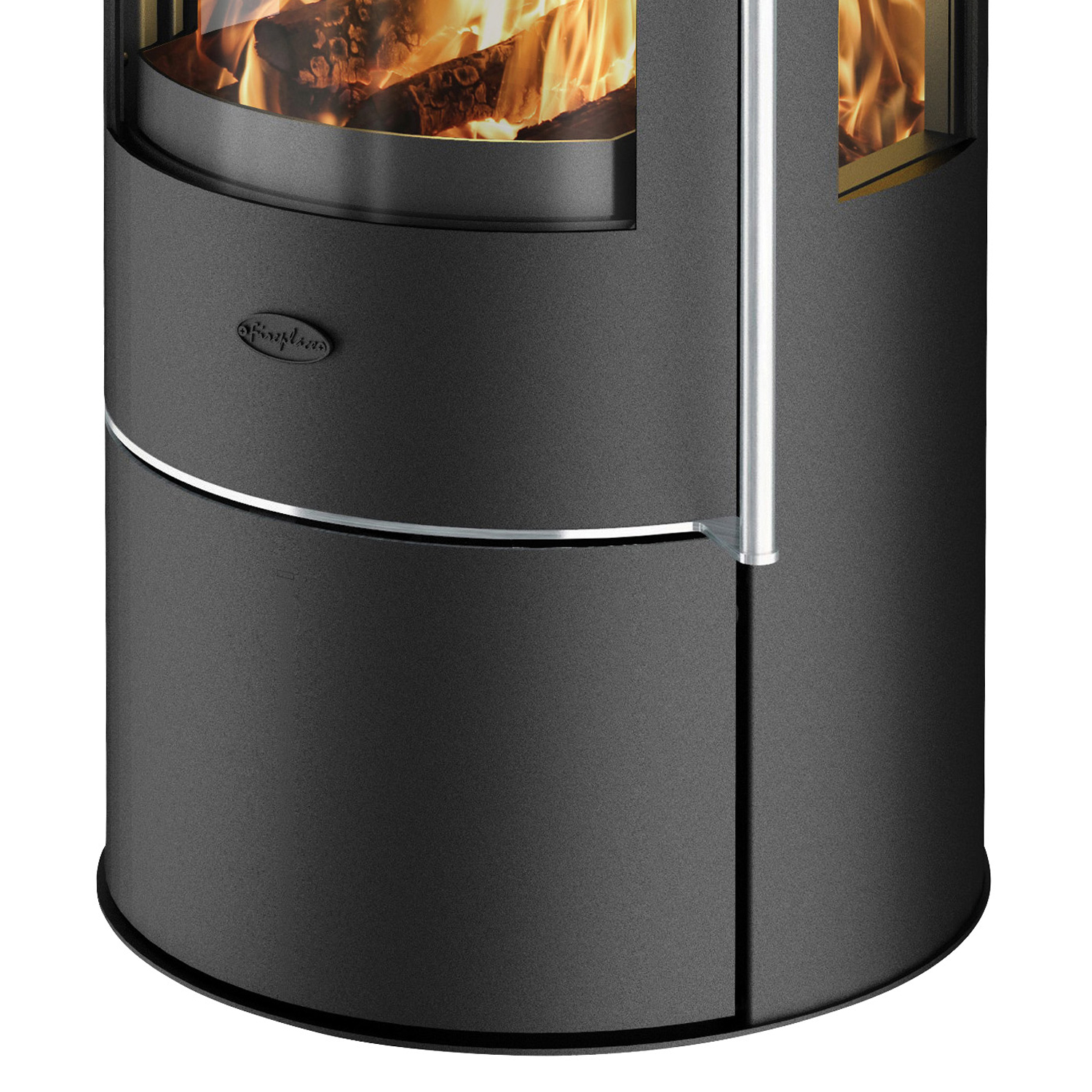 Fireplace Amarant Kaminofen Stahl Schwarz | Topplatte Glas