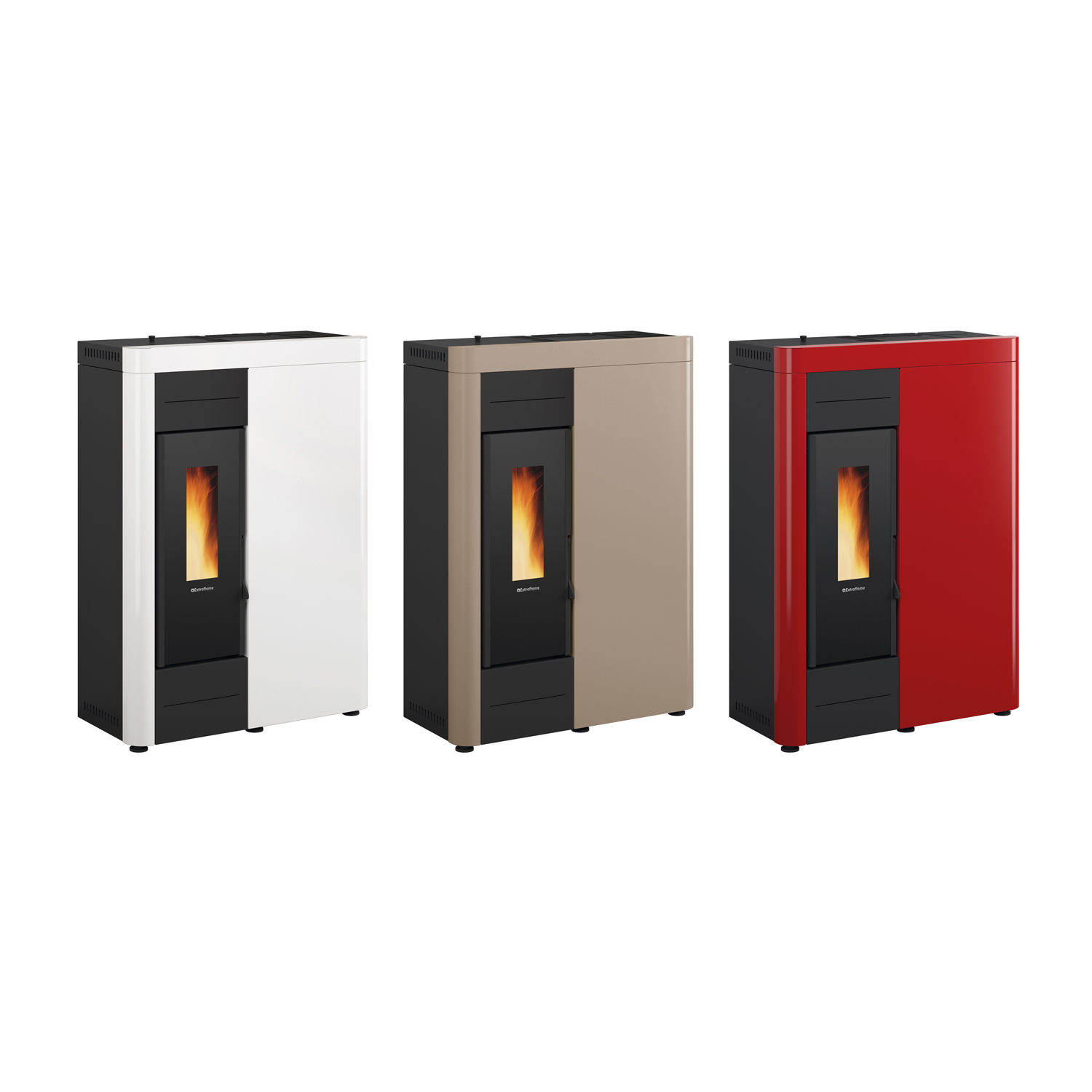 Extraflame Virna Idro wasserführender Pelletofen Bordeaux