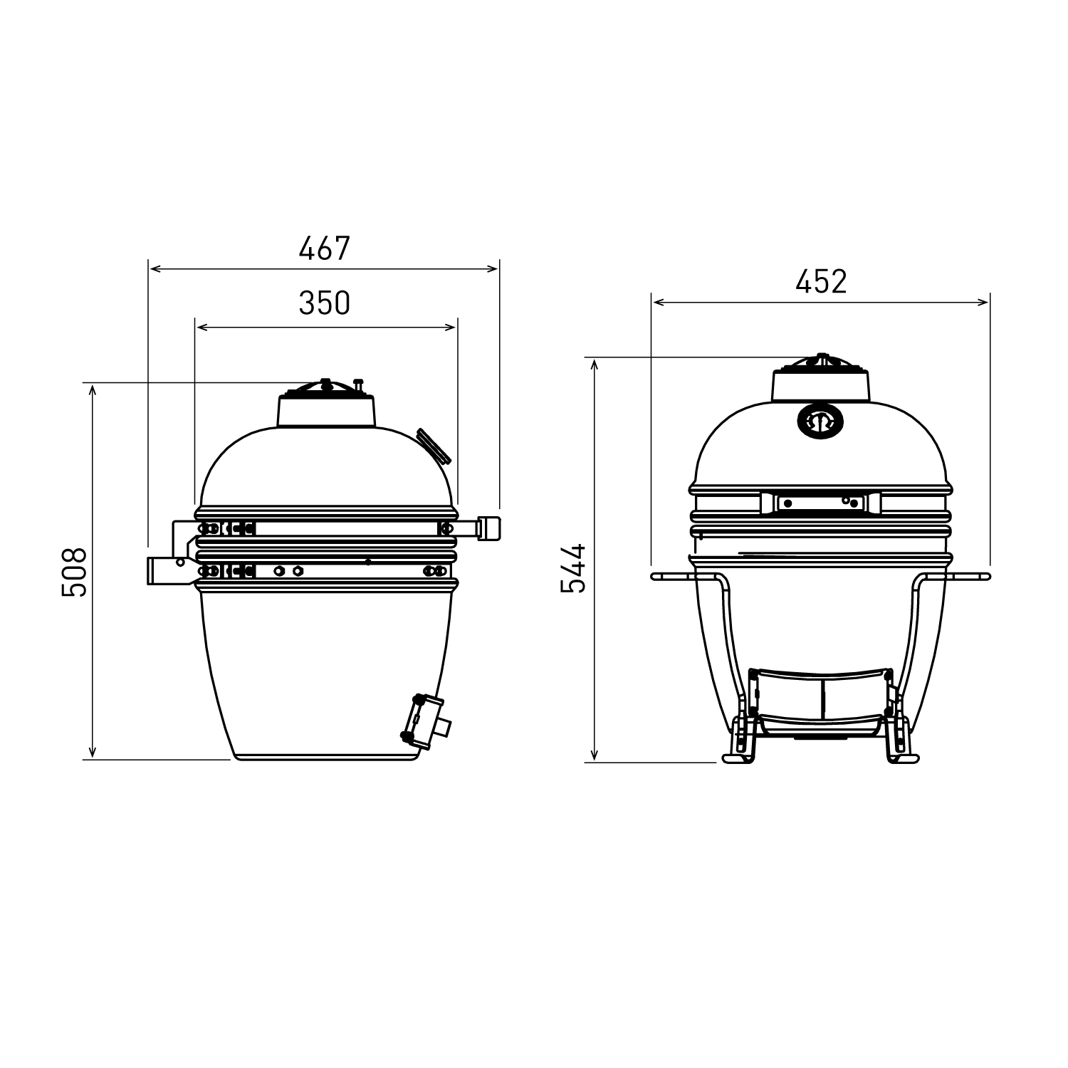 Yakiniku Keramik Grill Kamado Mini 11" inkl. Tragegestell