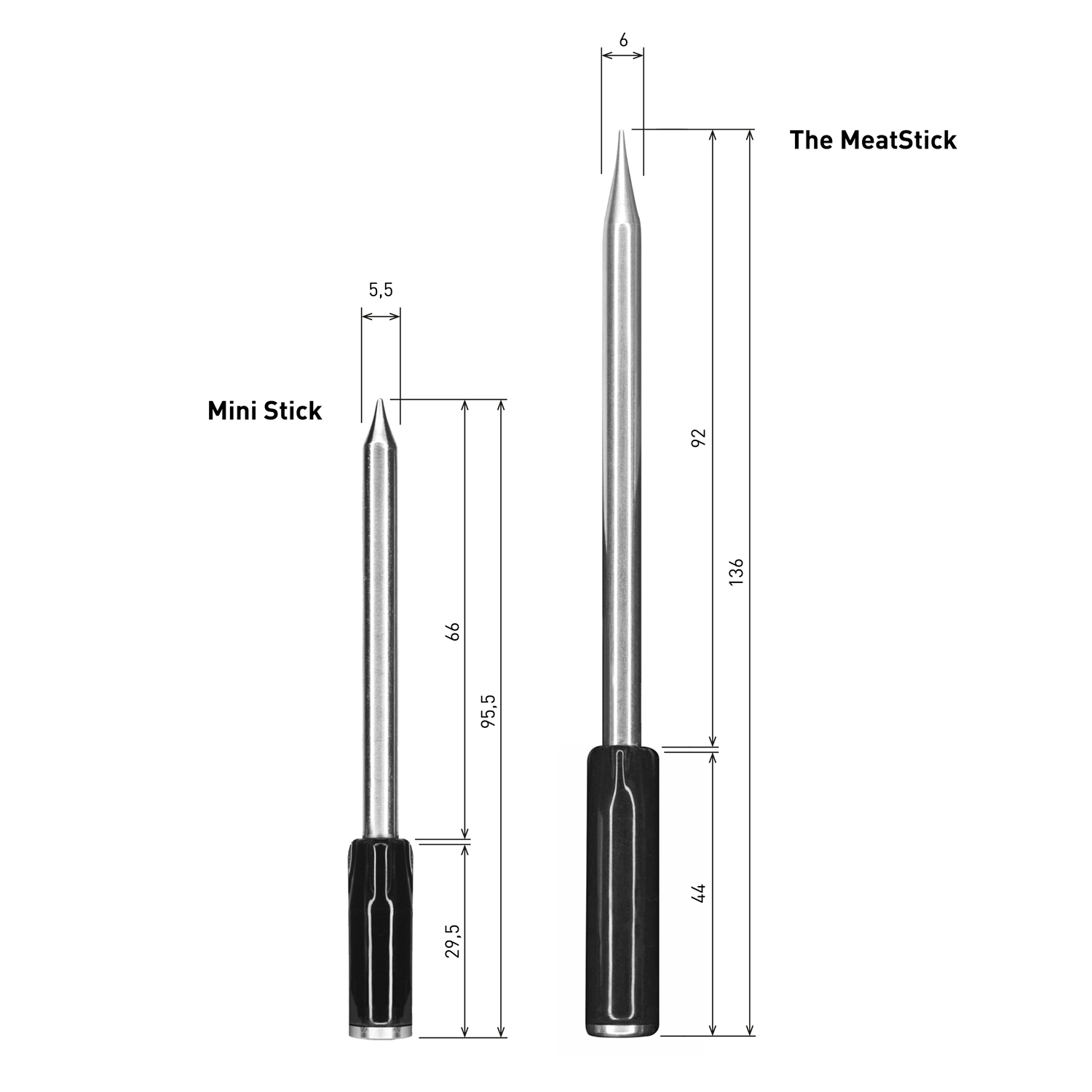 The MeatStick Einzelstick Temperaturfühler Schwarz