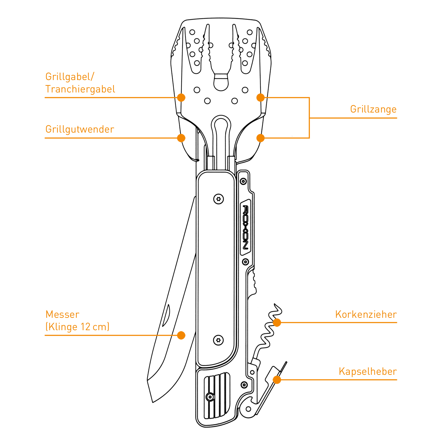 Roxon BBQ Multitool 6-in-1