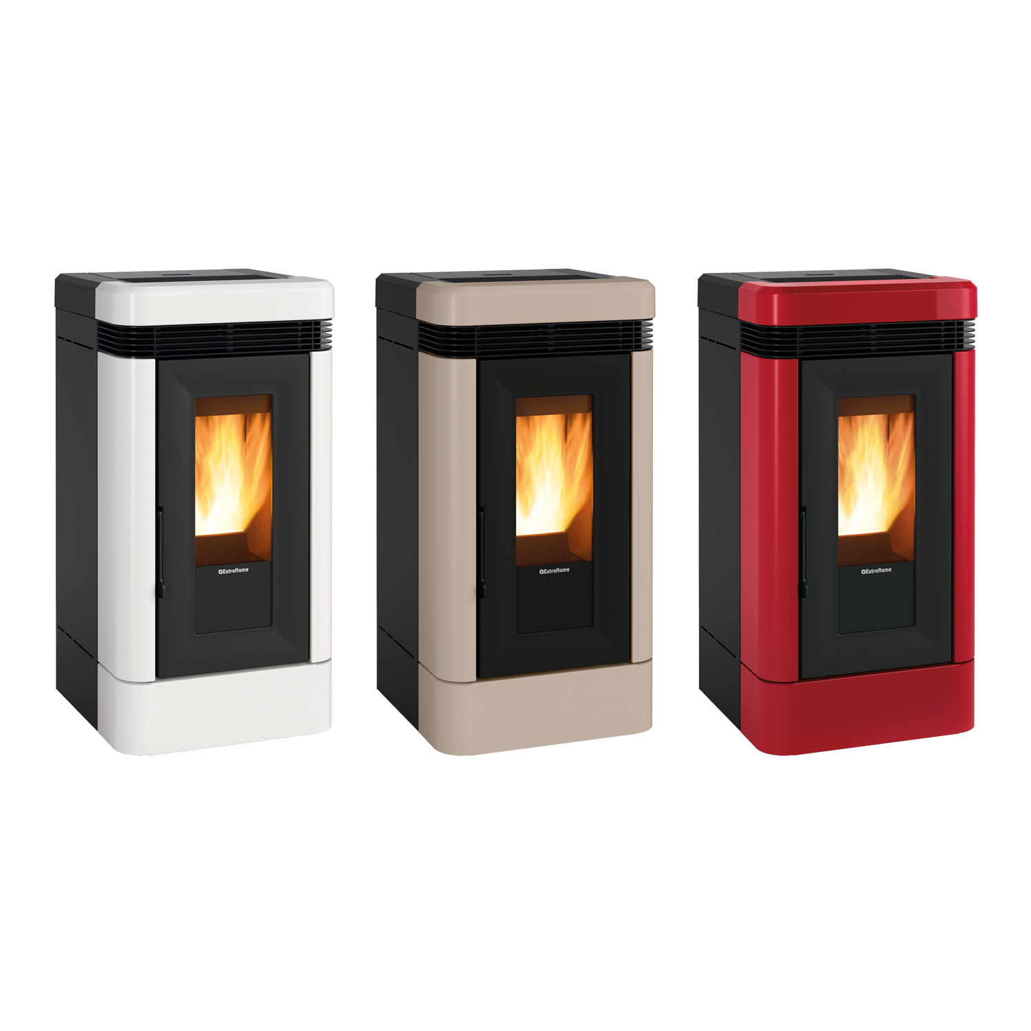 Extraflame Lucia Pelletofen Bordeaux + 450 kg Pellets gratis