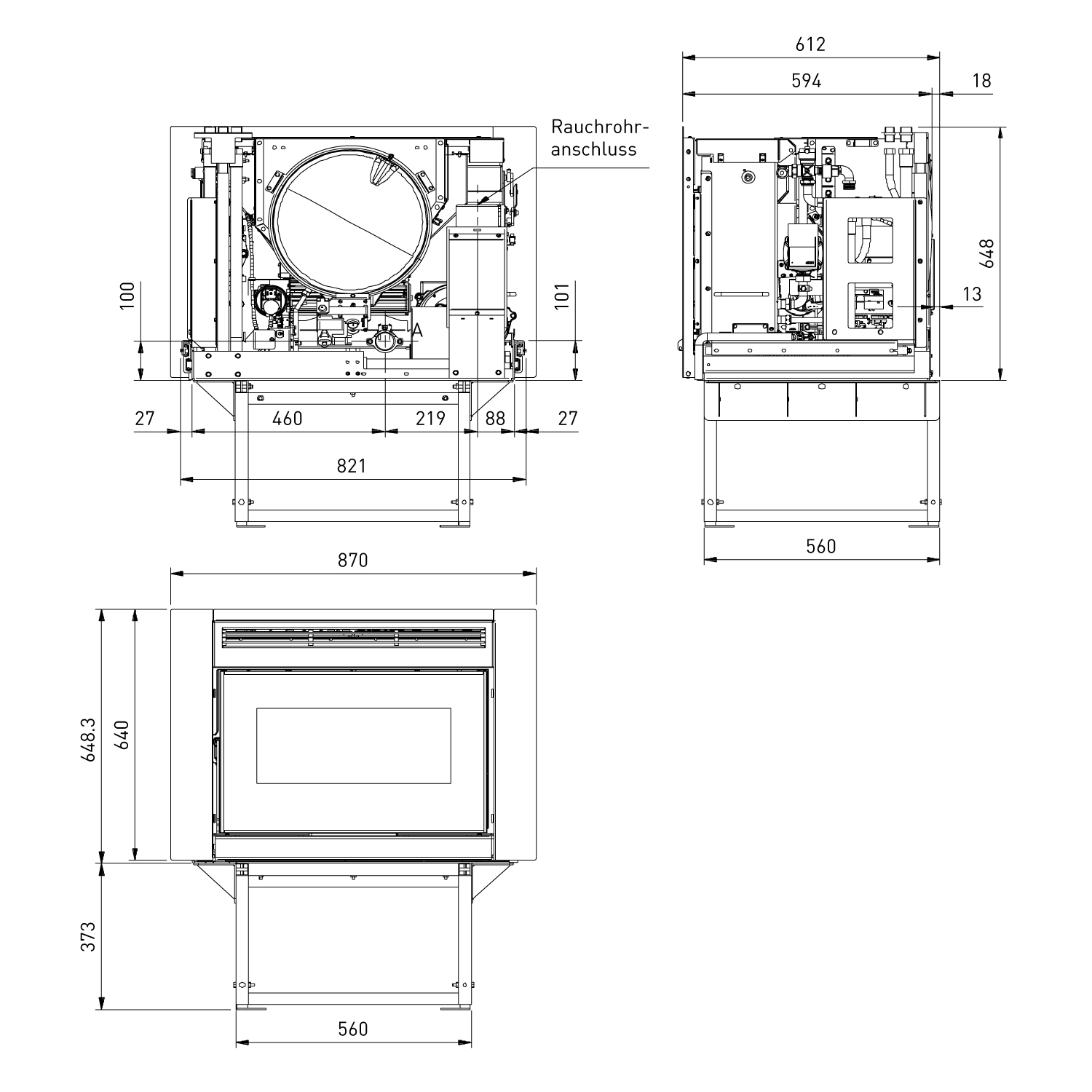 Extraflame Halte-Kit für Comfort Idro L80