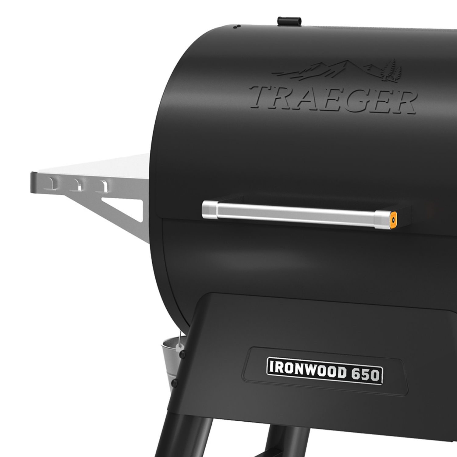 Traeger IRONWOOD 650 Pellet Grill schwarz inkl. Abdeckhaube, Ablaufblech-Schutzfolie + Hartholz Pellets Cherry 9 kg