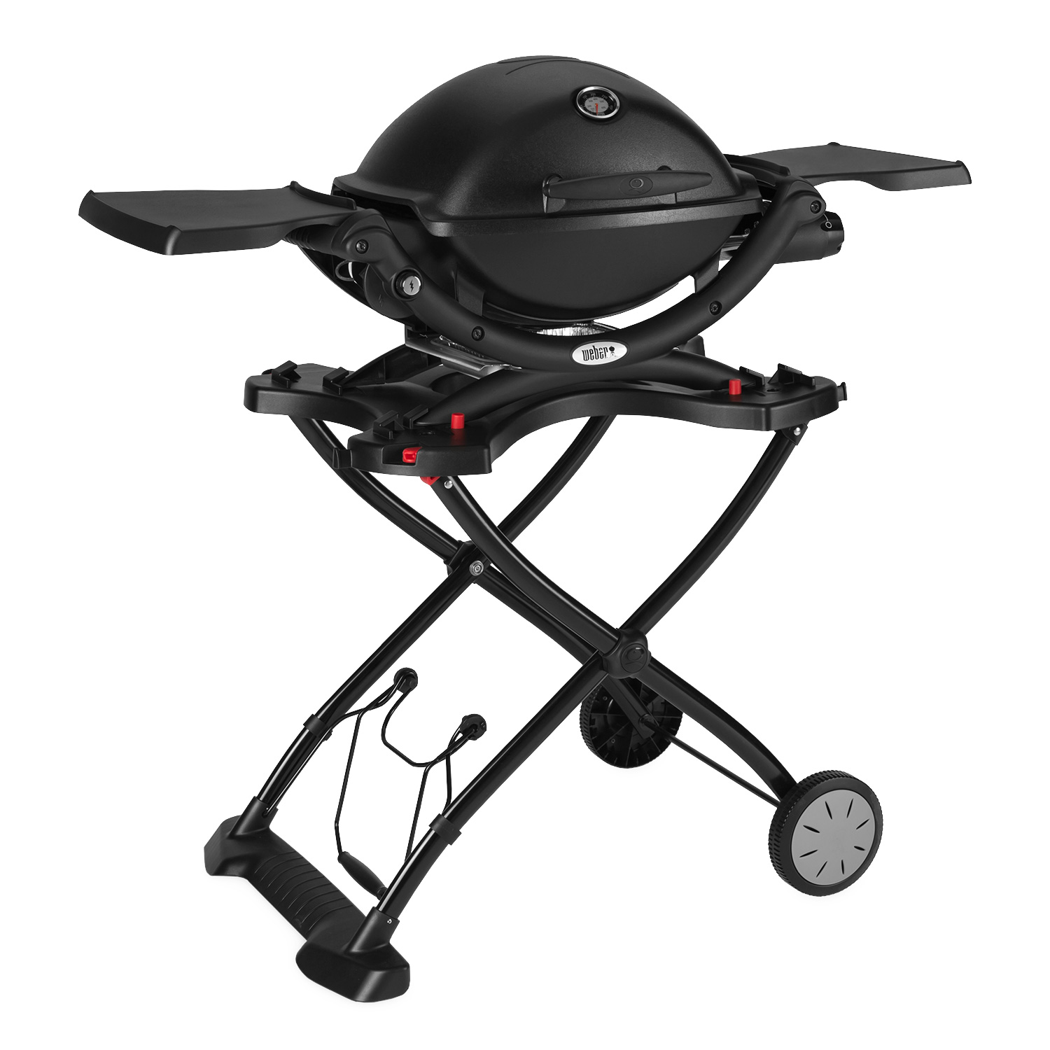 Weber Q 1200 Mobil Gasgrill inkl. tragbarem Rollwagen