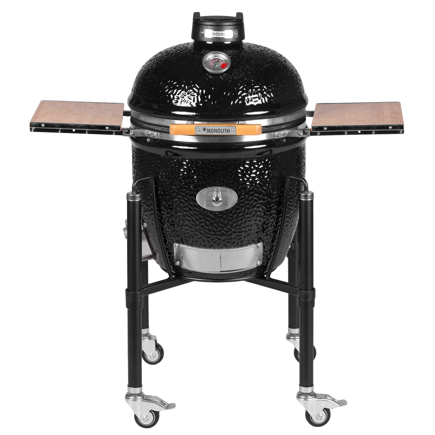 MONOLITH CLASSIC BBQ GURU Keramikgrill PRO-Serie 2.0 Schwarz mit Gestell und Seitentischen