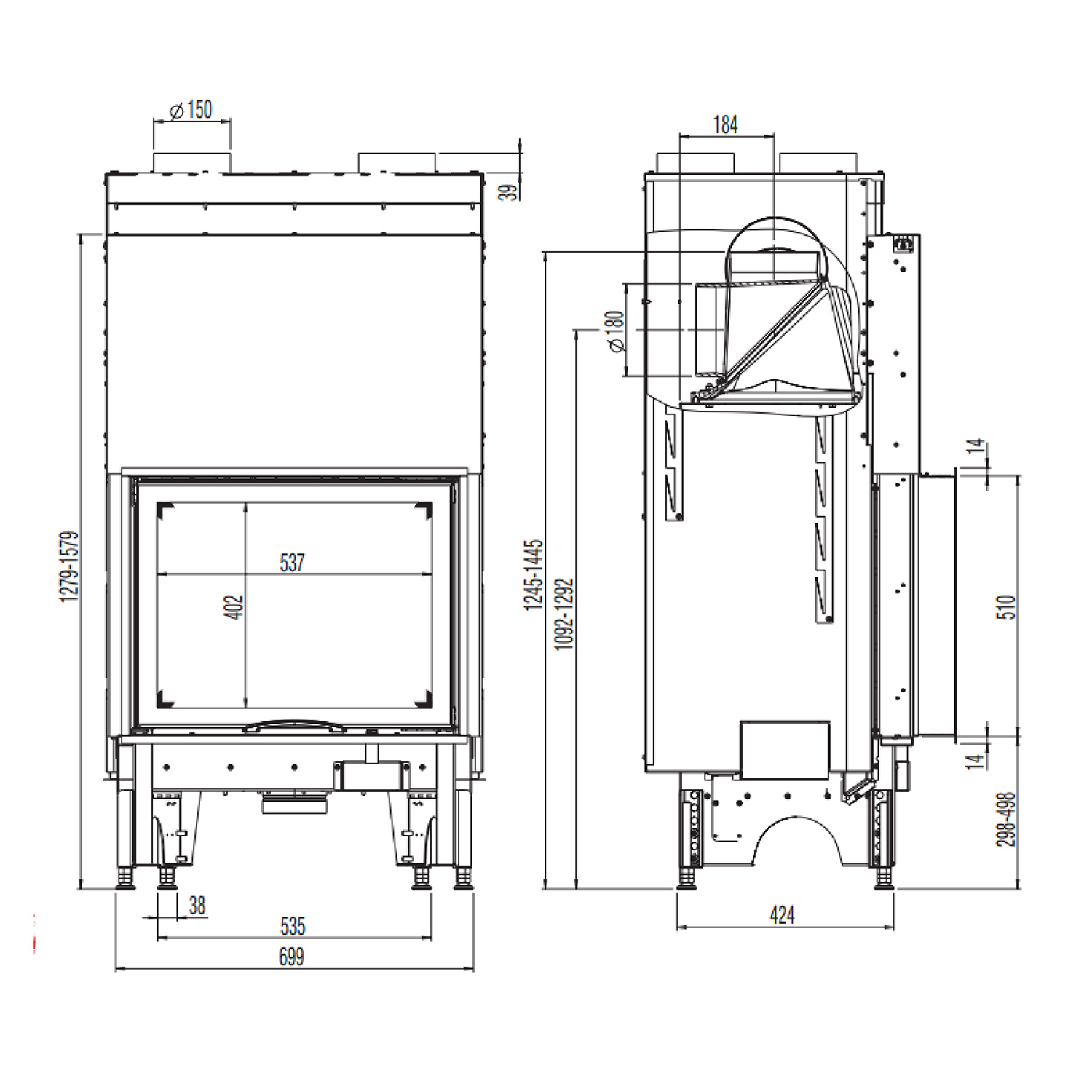 Austroflamm 65x51 S 2.0 Kamineinsatz