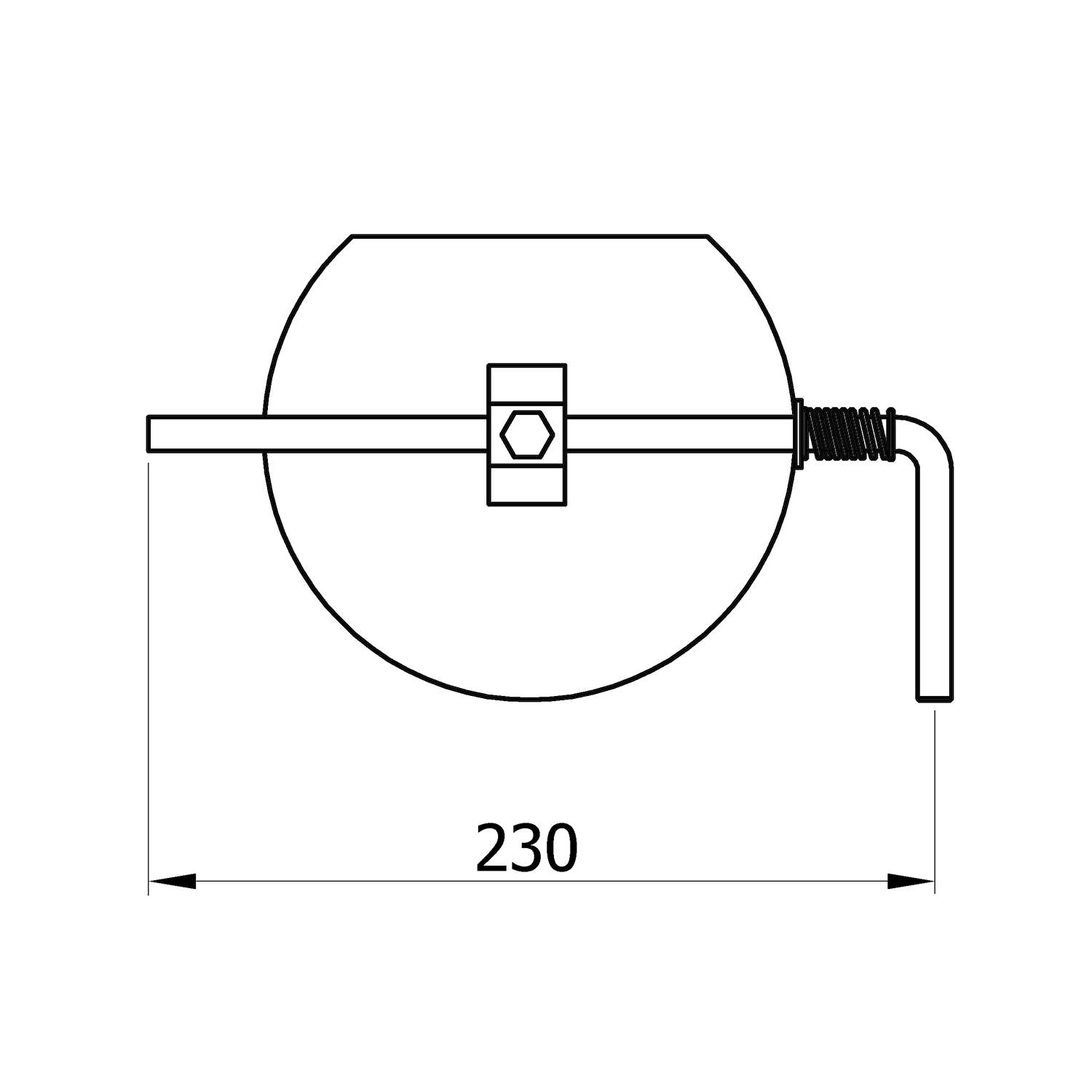 Raik Rauchrohr / Ofenrohr 200mm - Drosselklappe schwarz